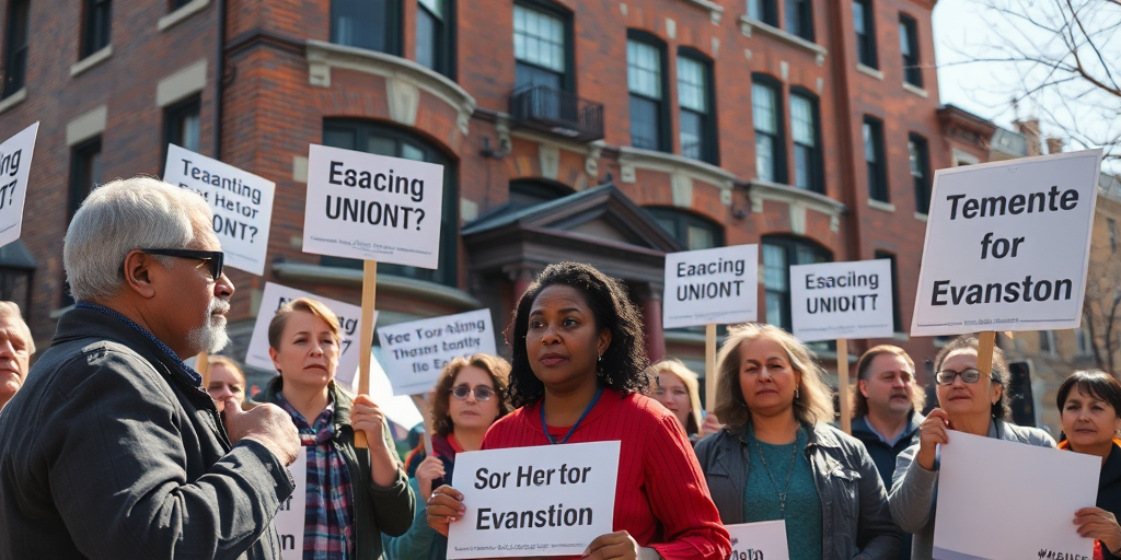 "Evanston Tenants Union Takes Stand Against Private Equity Realty Over Alleged Lease Violations"